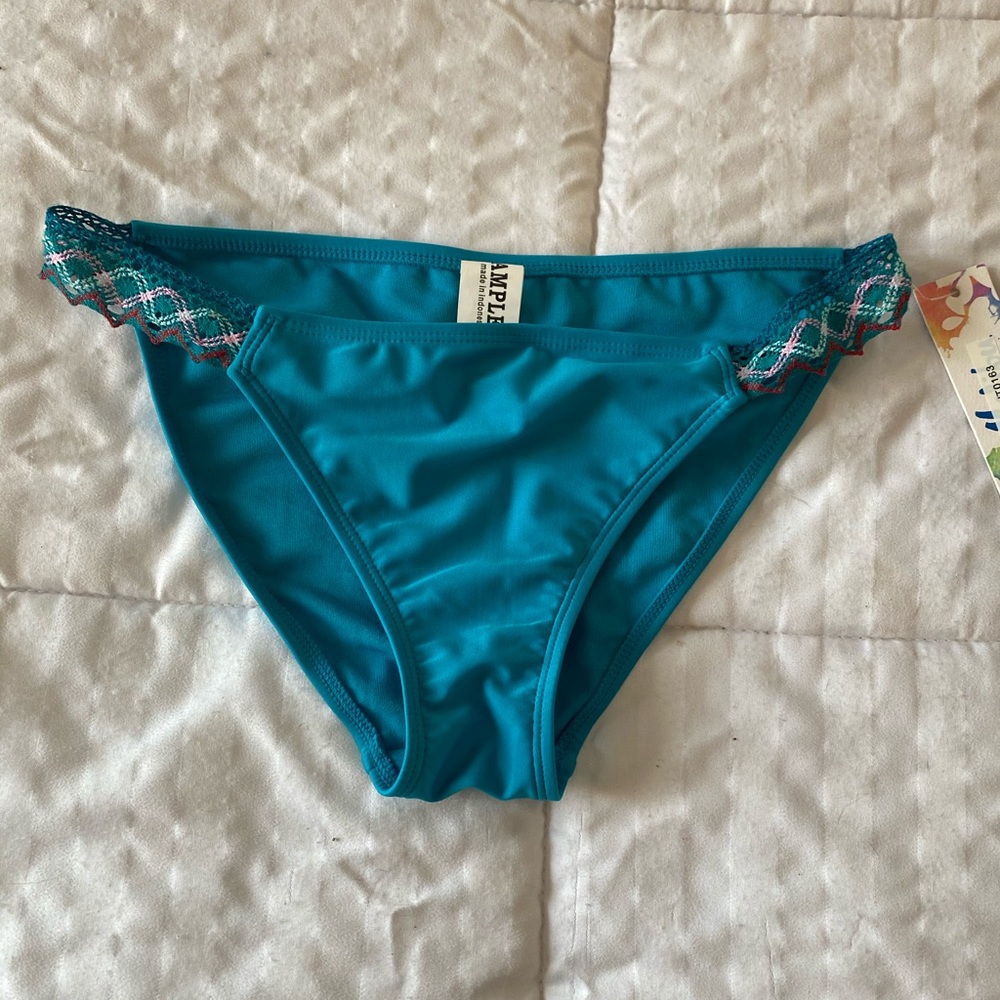blue bikini bottom